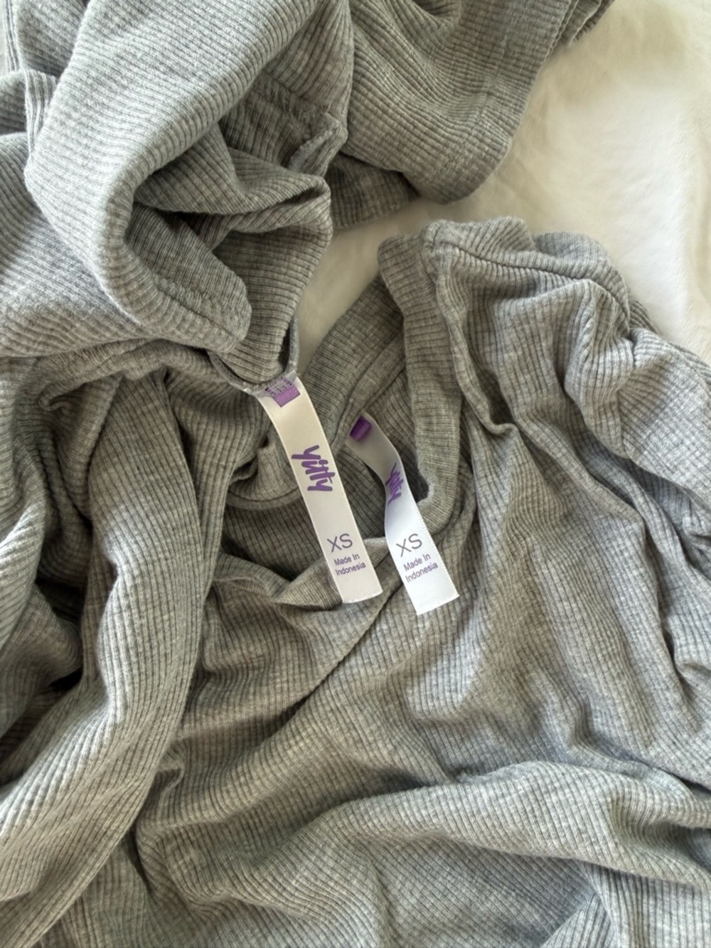 Yitty Soft Rib Grey Lounge Set - Picture 6 of 6
